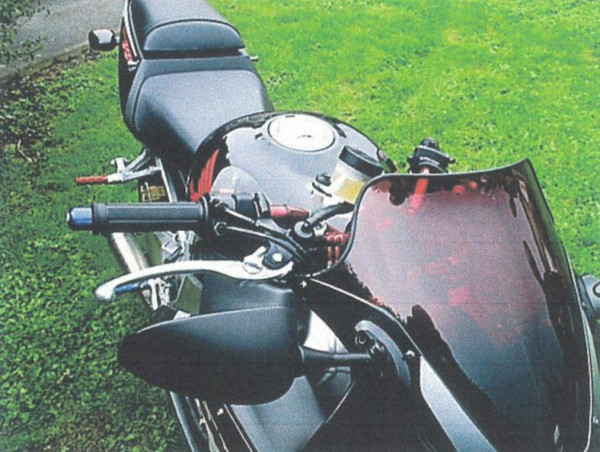 Superbike Umbau komplett CBR 900RR 00-01 (GH9) schwarz, Lenker schwarz, Anschluss silber, Leitung tr