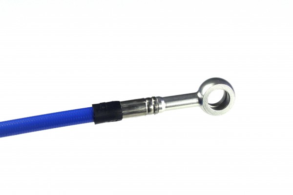 Stahl-Flex Bremsleitung hinten Anschluss silber, Leitung blau