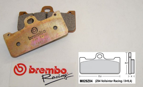 BREMBO Z04 ( für 1 Zange mit 4 Einzelbelägen )