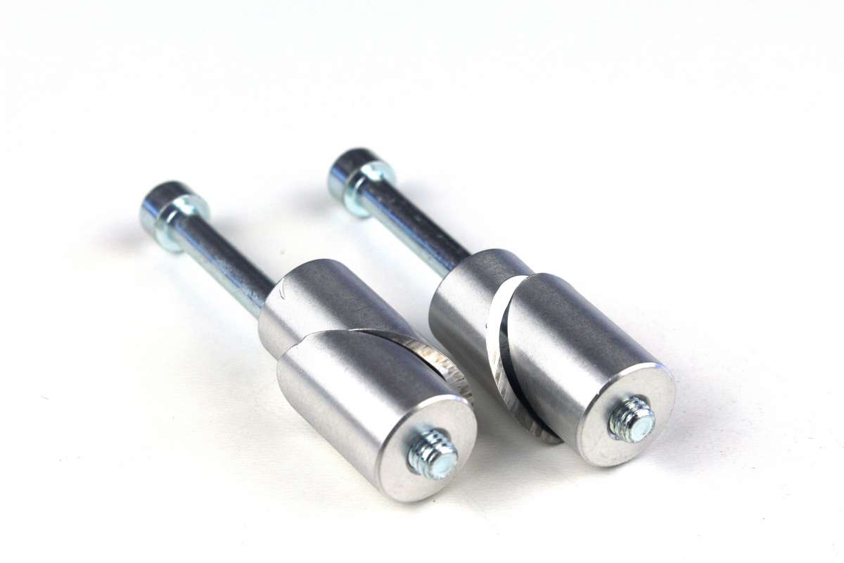 Accossato Lenkergewichte Paar Silber - Für Kawasaki ZX10R 2011-2016, 12-20mm Innenloch