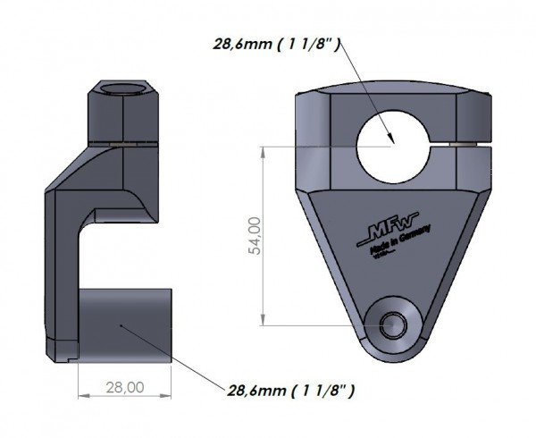 V-Riser 28mm schwarz sand - Einstellbare Lenkererhöhung