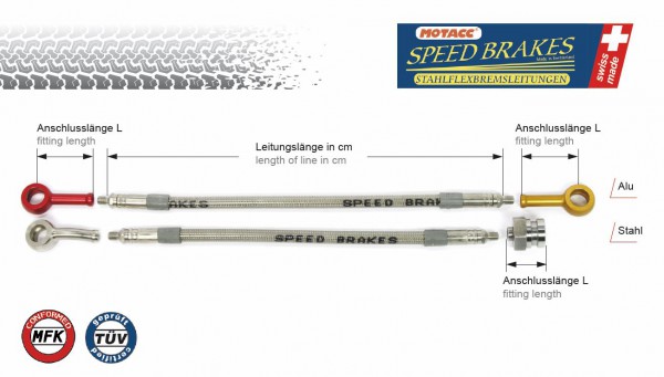 Varioleitung ohne Anschlüsse  184cm Leitung ransparent ohne Logo