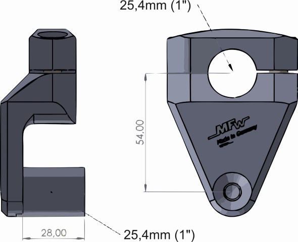 V-Riser 25mm schwarz sand – Einstellbare Lenkererhöhung