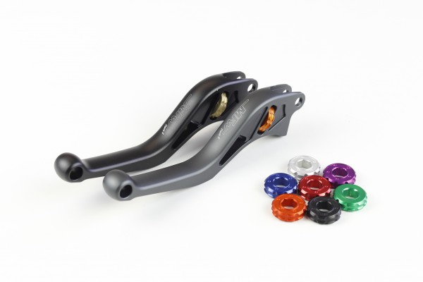 Race II Hebel kurz SET B.390 K.160 schwarz perlgestrahlt glänzend, gelbgold glänzend