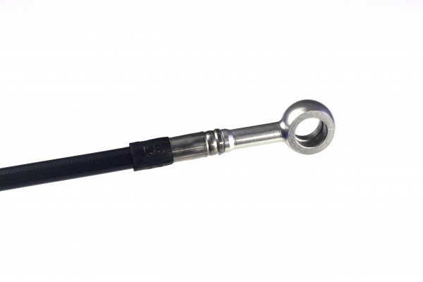 Stahl-Flex Bremsleitung Cross Anschluss silber, Leitung schwarz