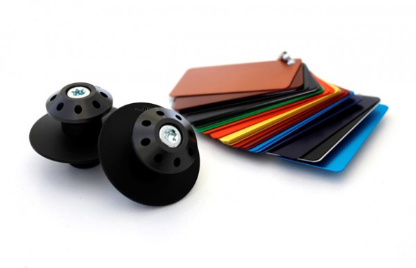 Bobbins 2-teilig Holes Holes M12 silber glänzend, schwarz glasperlgestrahl glänzend