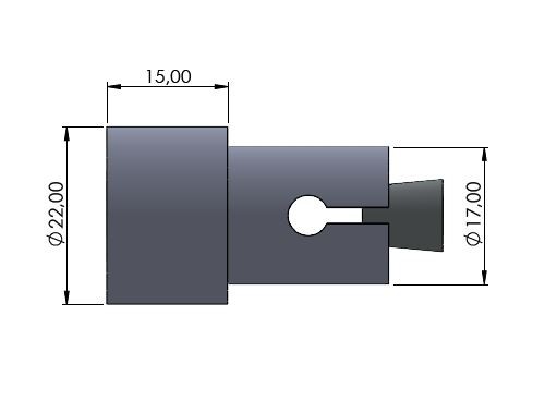 Lenkerverbreiterung Ø17mm silber glänzend