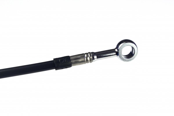 Stahl-Flex Bremsleitung hinten Anschluss chrom, Leitung schwarz